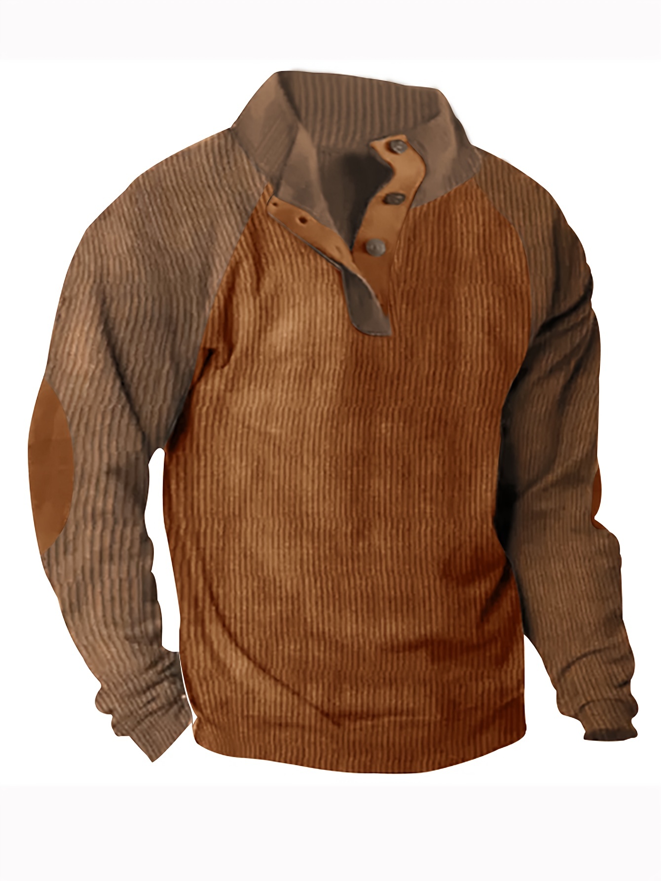 mens color block half button up stand collar sweatshirt for men retro corduroy sweatshirts for winter fall long sleeve tops details 8