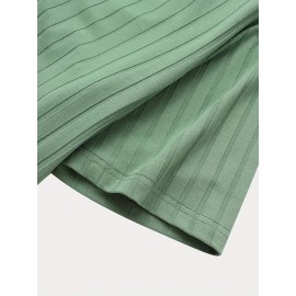 Men's Stripe Loose Casual T-Shirt, Summer Male Clothing